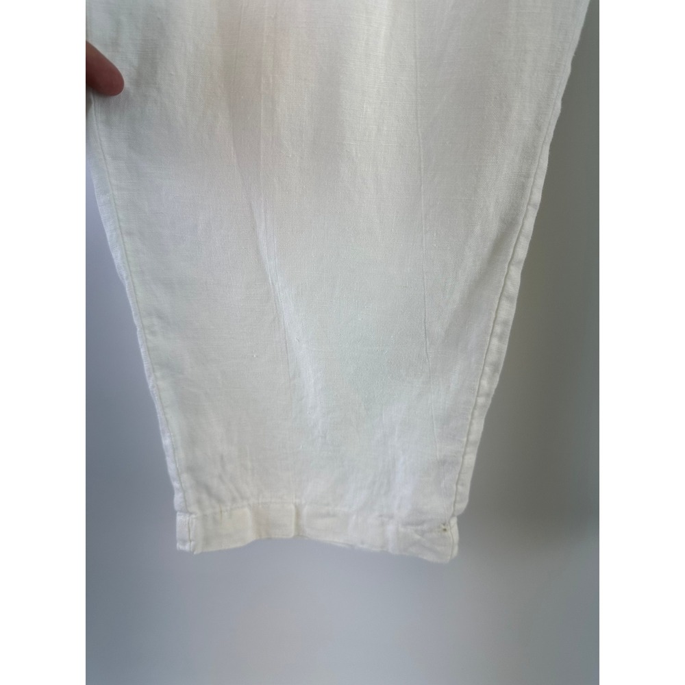 Quince White European Flax Linen Pant Pull On Relaxed Comfort Pockets Small - Picture 4 of 16